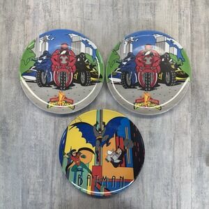 1998 Power Rangers Batman & Robin Melamine 8" Plate Zak Designs Animated Series